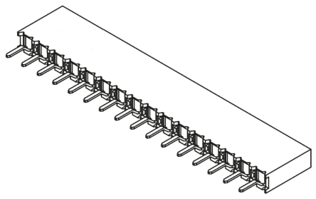 Samtec BCS Leiterplattenbuchse Gerade 16-polig / 1-reihig, Raster 2.54mm