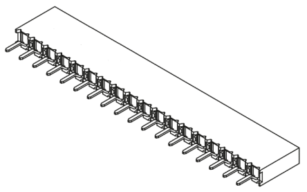 Samtec BCS Leiterplattenbuchse Gerade 18-polig / 1-reihig, Raster 2.54mm