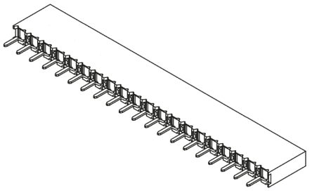 Samtec BCS Leiterplattenbuchse Gerade 20-polig / 1-reihig, Raster 2.54mm