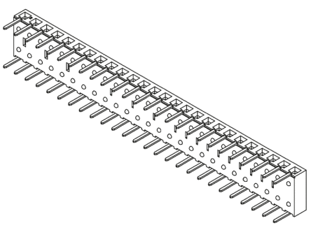 Samtec BCS Leiterplattenbuchse Gewinkelt 26-polig / 1-reihig, Raster 2.54mm