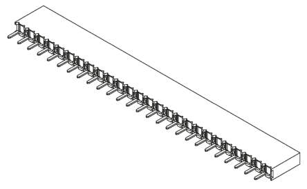 Samtec BCS Leiterplattenbuchse Gerade 26-polig / 1-reihig, Raster 2.54mm