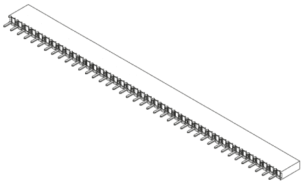 Samtec BCS Leiterplattenbuchse Gerade 40-polig / 1-reihig, Raster 2.54mm