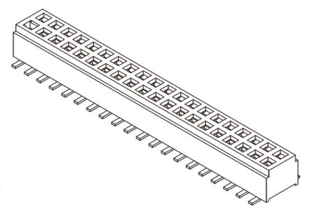 Samtec CLM Leiterplattenbuchse Gerade 40-polig / 2-reihig, Raster 1mm