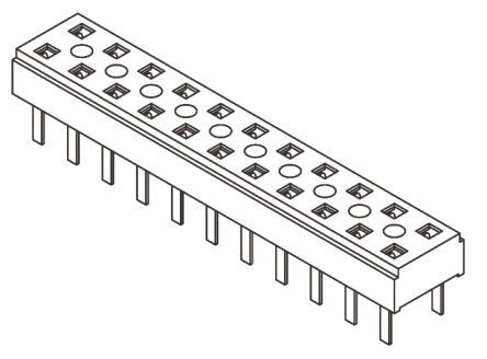 Samtec CLT Leiterplattenbuchse Gerade 20-polig / 2-reihig, Raster 2mm
