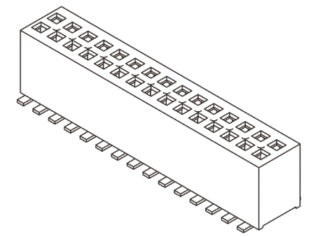 Samtec FLE Leiterplattenbuchse Gerade 100-polig / 2-reihig, Raster 1.27mm