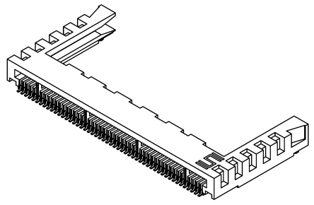 Samtec MB1 Series Female Edge Connector, Surface Mount, 20-Contacts, 1mm Pitch, 1-Row, Solder Termination