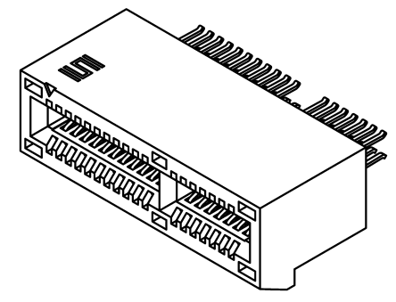 Samtec Serie PCIE Kantensteckverbinder, 1mm, 64-polig, 2-reihig, Gerade, Buchse, Kantenmontage