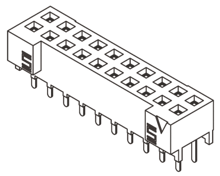 Samtec S2M Leiterplattenbuchse Gerade 30-polig / 2-reihig, Raster 2mm