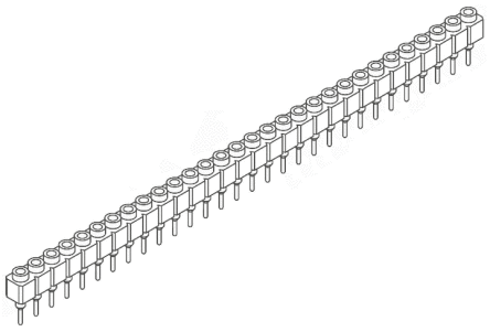 Samtec SS Leiterplattenbuchse Gerade 30-polig / 1-reihig, Raster 2.54mm