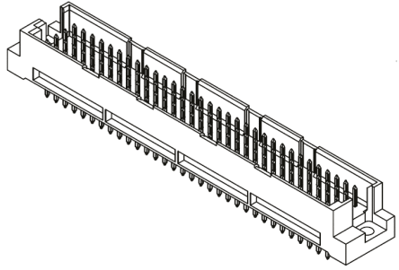 ERNI PRESS C2 DIN 41612-Steckverbinder Stecker Gerade, 128-polig / 4-reihig, Raster 2.54mm Lötanschluss