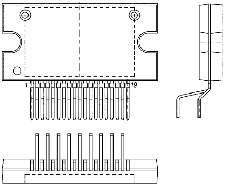 Onsemi Motor Driver C.c. Con Spazzole, Full Bridge, ZIP, 19-Pin