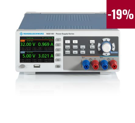 Rohde & Schwarz NGE-COM3b 3-Kanal Digital Labornetzgerät 33.6W, 0 → 32V / 3A