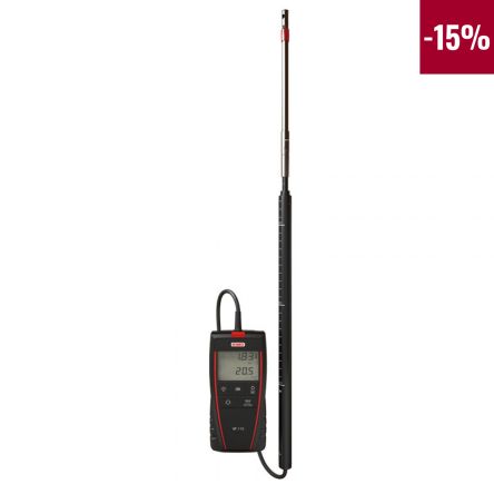 KIMO Anemometer, Bis 30m/s, 0.1m/s, Luftstrom, Luftgeschwindigkeit, Typ Hitzedraht