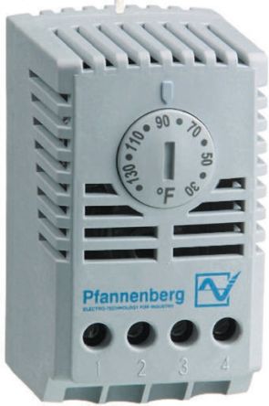 Pfannenberg FLZ Schaltschrank-Thermostat, +32 → +140 °F, Wechsler