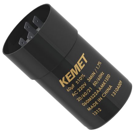 KEMET MS Alu Kondensator, Elko Radial 80μF 0 → +25%, 220Vac, Ø 38mm, -20 → +60 °C