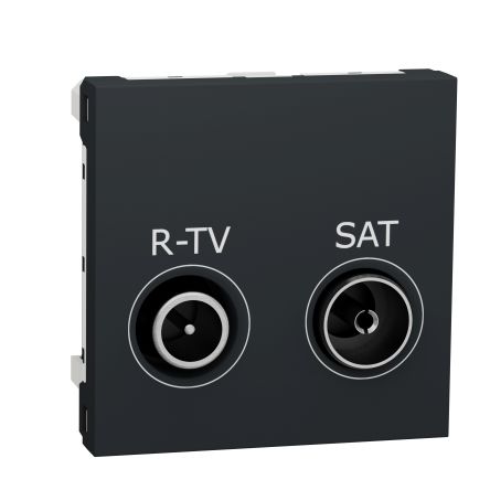 Schneider Electric Anthracite Plug Socket, IEC