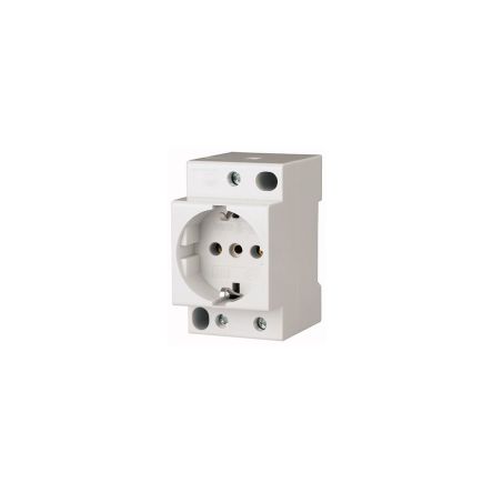 Eaton White 1 Gang Plug Socket, 16A, Type E - French, Indoor Use