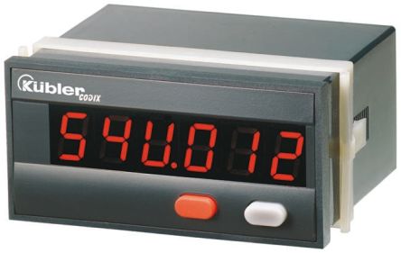 Kübler Compteur CODIX 54U Fréquence, Heures/minutes/secondes, Impulsion 10 → 30 V C.c. LED 6 Digits
