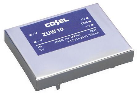 Cosel DC/DC-Wandler 10.5W 24 V Dc IN, ±15V Dc OUT / 350mA 500V Ac Isoliert