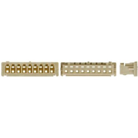 Hirose DF13 Steckverbindergehäuse Stecker 1.25mm, 9-polig / 1-reihig Gerade, Kabelmontage Für