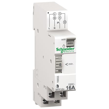 Schneider Electric Acti9 Series DIN Rail Mount Timer Relay, 230V ac