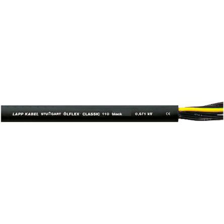 Lapp Câble De Commande ÖLFLEX CLASSIC 110 600/1 000 V, 4 X 1 Mm², 17 AWG, Gaine PVC Noir, 50m