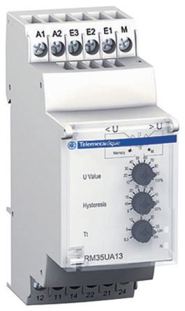 Schneider Electric Harmony Control Überwachungsrelais 0,05 → 5 V, 2-poliger Wechsler Überspannung, Unterspannung
