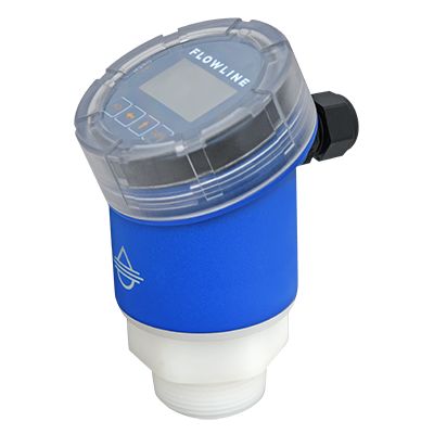 Flowline LR83 Series Radar Level Sensor, Modbus Output, Flange Mount, Polybutylene Terephthalate Body