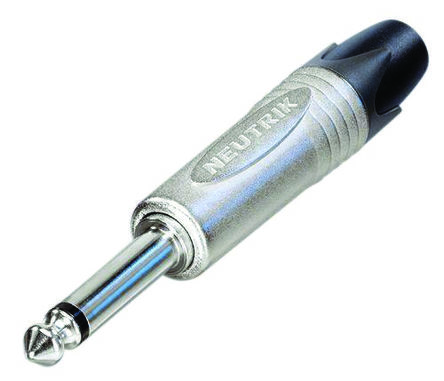 Neutrik Jack Connector 6.35 mm Cable Mount Mono Plug, 2Pole 15A