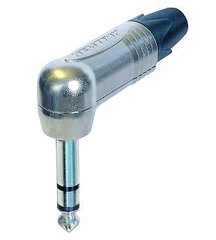 Neutrik Jack Connector 6.35 mm Cable Mount Stereo Plug, 3Pole