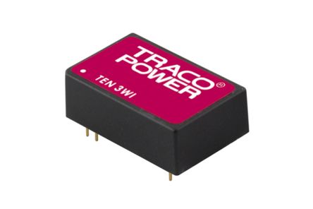 TRACOPOWER TEN 3WI DC/DC-Wandler 3W 24 V Dc IN, 15V Dc OUT / 200mA 1.5kV Dc Isoliert