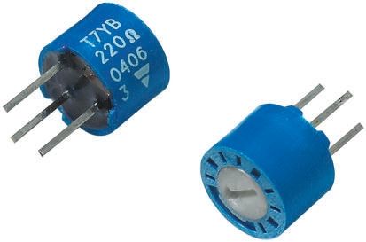 Vishay T7 1-Gang THT Trimmer-Potentiometer, Einstellung Von Oben, 1kΩ, ±10%, 0.5W, Pin