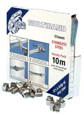 Jubilee 25 Piece Stainless Steel Banding Handy Pack Banding Kit, 9.5 → 12mm And 35 → 50mm Inside Diameter