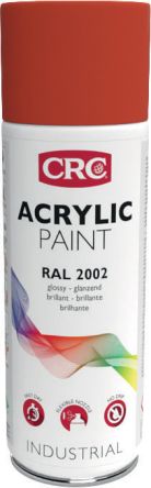 CRC Kf Pintura Con Aerosol ACRYLIC PAINT De Color Naranja-Rojo Brillo, RAL 2002, De 400ml