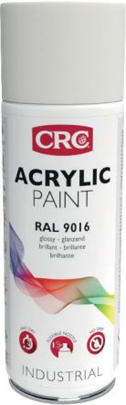 CRC ACRYLIC PAINT Sprühfarbe Weiß Glänzend, 400ml, RAL 9016