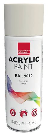 CRC ACRYLIC PAINT Sprühfarbe Weiß Matt, 400ml, RAL 9010