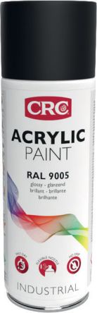 CRC ACRYLIC PAINT Sprühfarbe Schwarz Glänzend, 400ml, RAL 9005