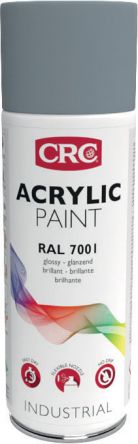 CRC ACRYLIC PAINT Sprühfarbe Grau-silbern Glänzend, 400ml, RAL 7001