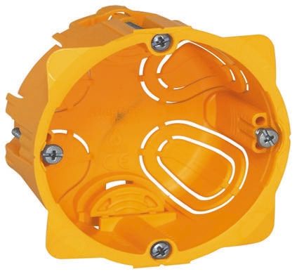 Legrand 底盒, Batibox系列, 塑料制, 黄色x67mm宽x50mm深