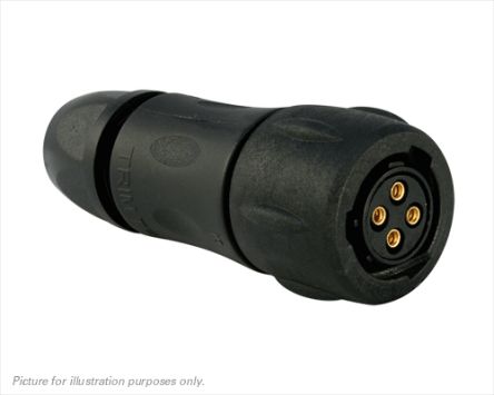Souriau Circular Connector, 4 Contacts, Cable Mount, Socket, Female, IP68, IP69K, UTS Series
