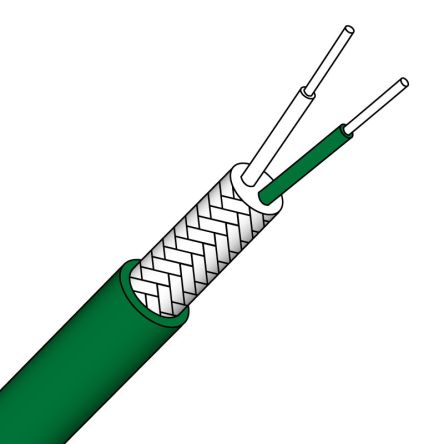 Prosensor PTPK Series Type K Thermocouple Cable/Wire, 50m, PVC Insulation, +105°C Max, 7/0.2mm