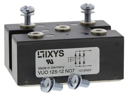 IXYS Brückengleichrichter, 3-phasig 166A 1200V Tafelmontage 1.3V 5-Pin 300μA Siliziumverbindung
