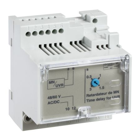 Schneider Electric ComPacT NS Series External Mounting Timer Relay, 480V, 0.5 - 3s