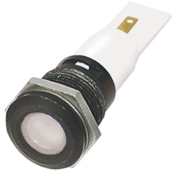 RS PRO LED Schalttafel-Anzeigelampe Weiß, Montage-Ø 16mm, Lötanschluss