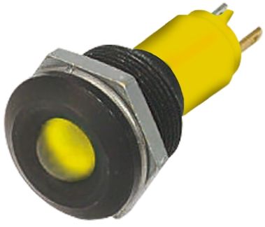 RS PRO Voyant LED Lumineux Jaune, Dia. 19mm, 115 V Dc, 230V C.a.