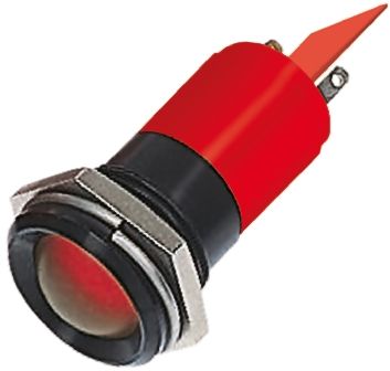 RS PRO Indicador LED, Rojo, Lente Prominente, Ø Montaje 22mm, 20mA, 80mcd