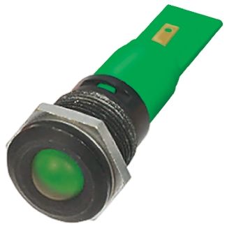 RS PRO LED Schalttafel-Anzeigelampe Grün, Montage-Ø 16mm, Lötanschluss