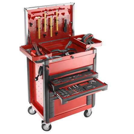Facom 3 Drawer Reinforced Wheeled Tool Trolley Tools Included