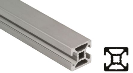 Bosch Rexroth Perfil De Aluminio Plateado, Perfil De 30 X 30 Mm X 2000mm De Longitud