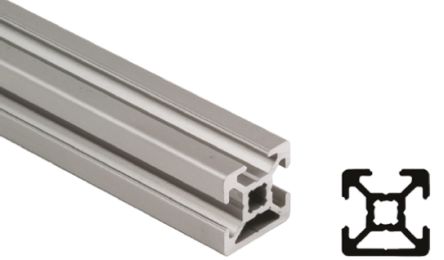 Bosch Rexroth Perfil De Aluminio Plateado, Perfil De 40 X 40 Mm X 3000mm De Longitud
